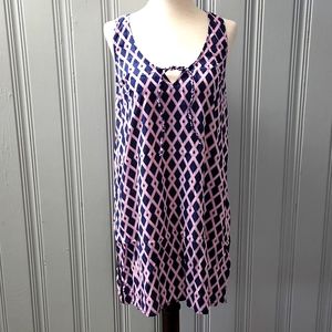 Sale$8. Mud Pie  Blue & Pink Beach Cover up Dress